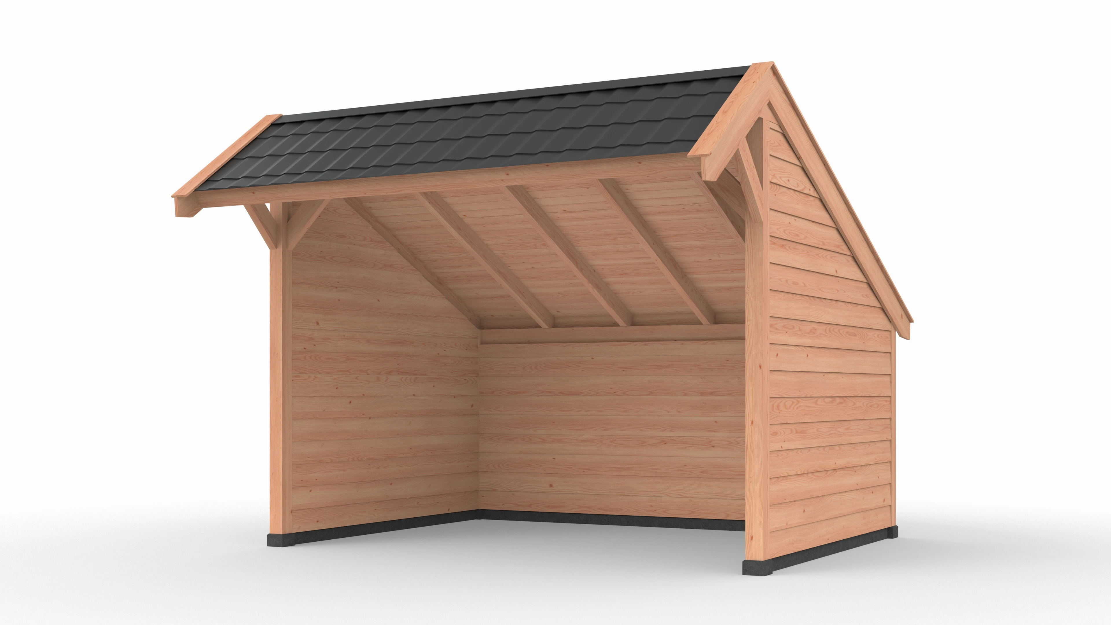 Douglas DIY kapschuur, 400 x 300, met achterwand en twee zijwanden, Westwood - Afbeelding 1